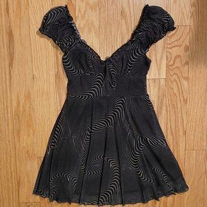 Black Mesh Mini Dress - Urban Outfitters